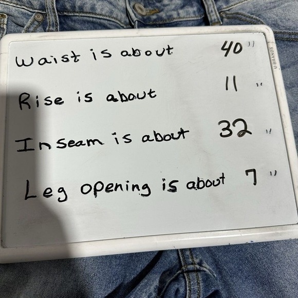 Kancan Women 31 Stretch Distressed Ripped Baggy Comfy High Rise Blue Denim Jeans - Picture 9 of 9